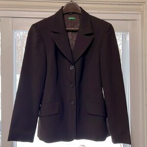 United Colors of Benetton Women’s Y2K Brown Suit Jacket, Excellent Condition, 10